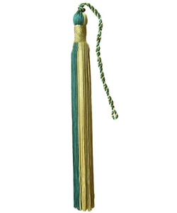 Hunter Green/Light Gold tassels