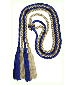 Light Gold/Navy Blue honor cord