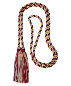 Light Gold/Silver/Burgundy honor cord